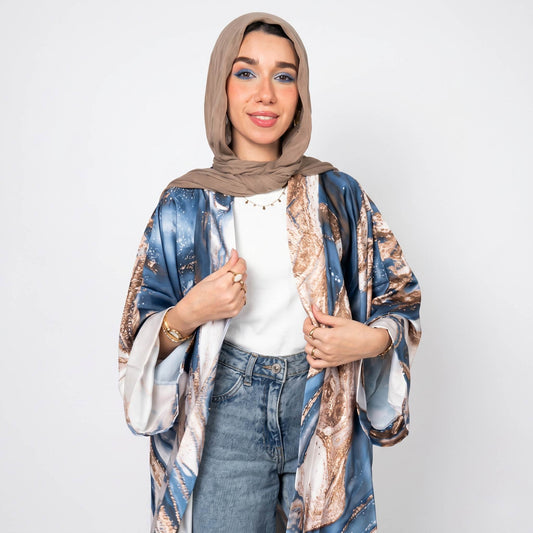 Marble Chic Cardigan satin