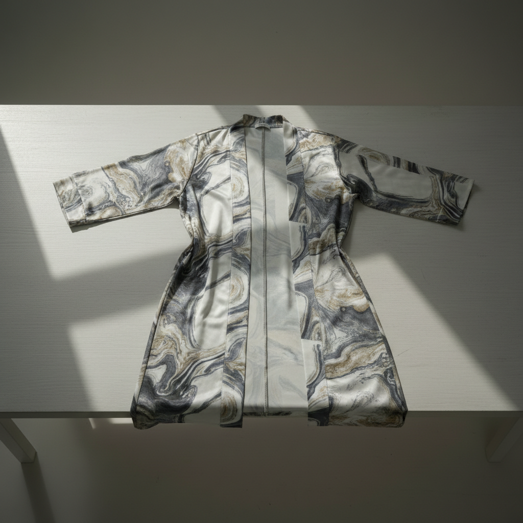 Marble Chic Cardigan Gray